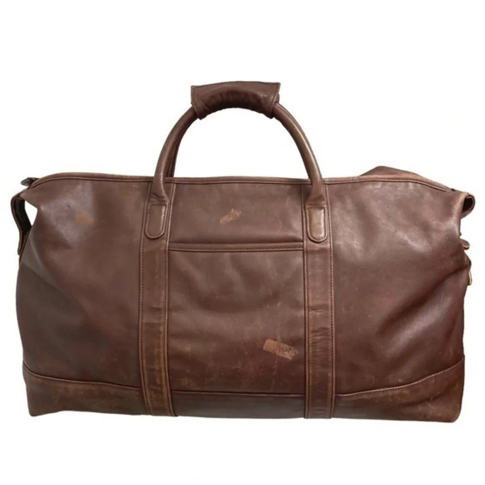 Coach 0502 vintage brown leather duffle bag made in Mexico RARE